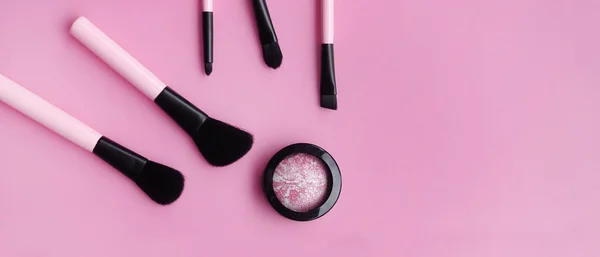 Colección Maquillaje Cosméticos Productos Belleza Arreglados — Foto de Stock