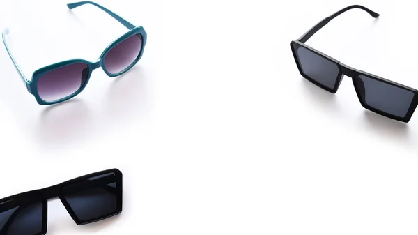 Modern Fashionable Sunglasses Isolated White Background — Stock Photo, Image
