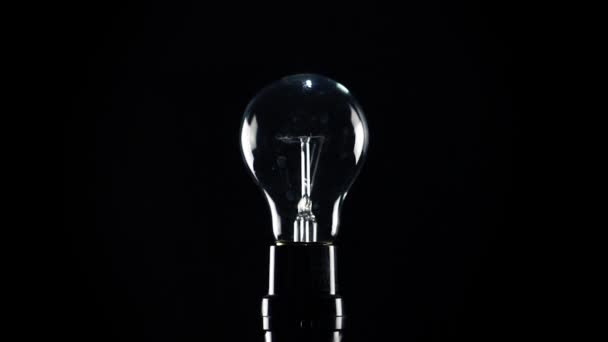 Light Bulb on dimmer — Stock Video