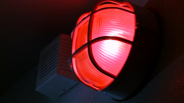 Предупреждение о красных фонарях — стоковое видео