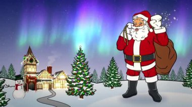 Noel Baba Kuzey Kutbunda El sallıyor