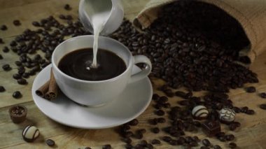 Süt Kreması Siyah Kahve 'ye döküldü