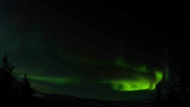 Aurora Borealis Time Lapse in the Arctic Circle — Stock Video