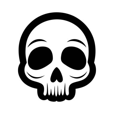 Aptal kafatası çizimi komik kemik yapısı kostüm, parti ilanları ve komik korku temaları için Cadılar Bayramı vektörü. Vektör illüstrasyonu