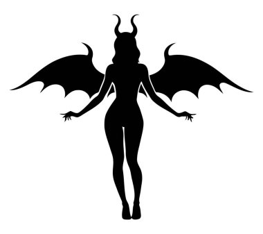 Efsanevi baştan çıkarıcı kadın, metal grubu logolarının karanlık fantezi sanat vektörünü, cadılık içeriğini ve doğaüstü kurguyu özetliyor. Vektör illüstrasyonu