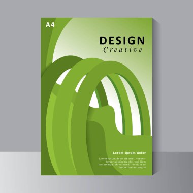 Yeşil renkli broşür tasarım şablonu, Kapak tasarımı, yıllık rapor, Profil Kapağı, Broşür ve Katalog Kapağı için A4 boyut şablonu kullanılabilir. Vektör şablonu
