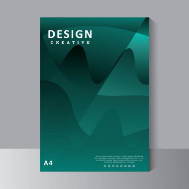 Yaratıcı broşür tasarımı, Yıllık Rapor, Dergi, Poster, Kurumsal Sunum, Portföy, Flyer, bilgi, hazır yeşil renk, vektör
