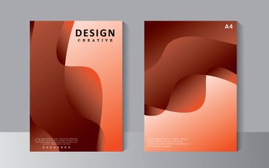 A4 'te soyut Broşür Tasarım Şablonu. Kitap kapağı, Yıllık Rapor, Dergi, Poster, İş Sunumu, Portföy, Flyer, Banner, Web Sitesi, Vector Eps 10 için kullanılabilir