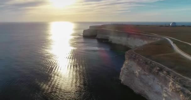 Piękne Skały Wybrzeżu Morza Czarnego Krajobraz Charakter Republiki Krymu — Wideo stockowe