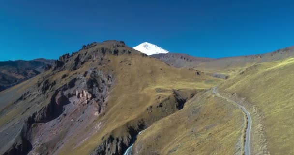 Elbrus Dağı Rusya Avrupa Nın Kuzey Kafkasya Daki Yüksek Zirvesi — Stok video