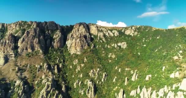 Rocas Monte Demerdzhi Paisaje Naturaleza Península Crimea — Vídeo de stock