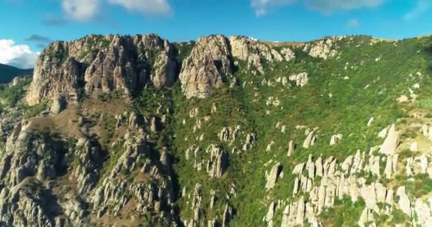 Rocas Monte Demerdzhi Paisaje Naturaleza Península Crimea — Vídeo de stock