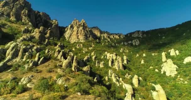 Rocks Mount Demerdzhi Landscape Nature Crimean Peninsula — Stock Video