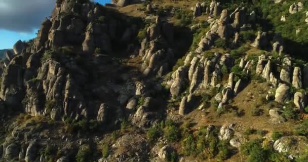 Rocas Monte Demerdzhi Paisaje Naturaleza Península Crimea — Vídeo de stock