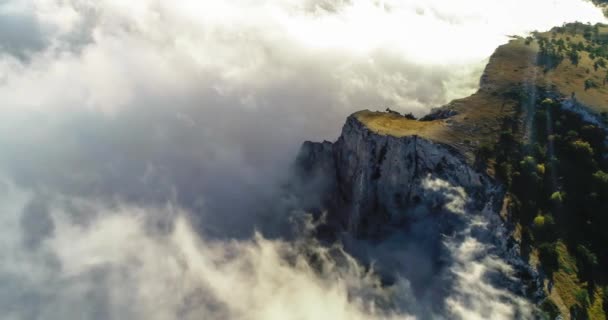 Monte Petri Península Crimea Picos Montaña Sobre Las Nubes — Vídeo de stock