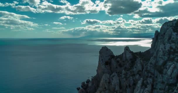 Monte Karaul Oba Costa Mar Negro Paisagem Natureza Península Crimeia — Vídeo de Stock