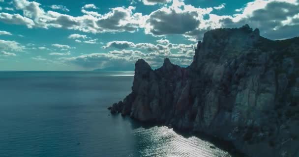 Monte Karaul Oba Costa Del Mar Negro Paisaje Naturaleza Península — Vídeo de stock