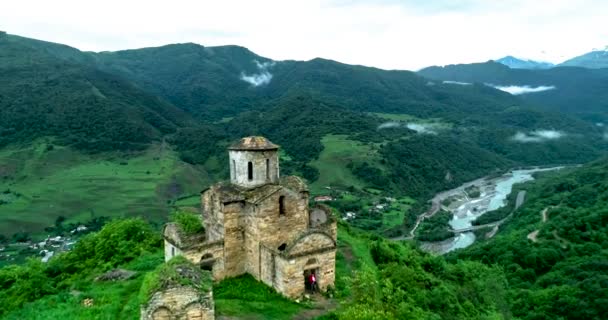 Templul Sentin Templu Creștin Antic Munții Caucazului Nord Construit 965 — Videoclip de stoc