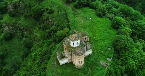 Sentin Temple Ancient Christian Temple Mountains North Caucasus Built 965 — Stock Video