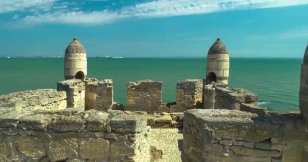 Yeni Kale Fortress Shore Kerch Strait Landscape Architecture Crimean Peninsula — Stock Video