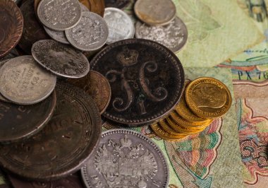 Eski Rus parası. Rus antika.