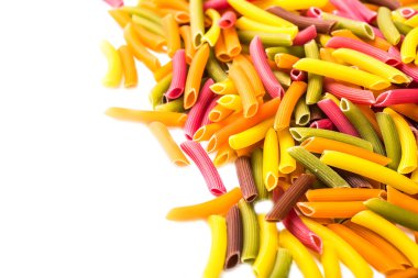 İtalyan makarna çiğ gıda, arka plan veya doku kapatın.