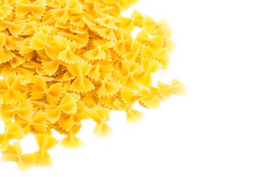 İtalyan makarna çiğ gıda, arka plan veya doku kapatın.