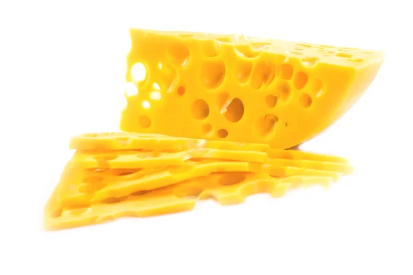 Piece of cheese isolated. — Stock Photo, Image