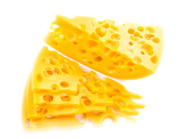 Piece of cheese isolated. — Stock Photo, Image