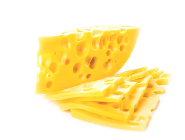 Piece of cheese isolated. — Stock Photo, Image