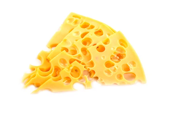 Kousek izolovaného sýra. — Stock fotografie