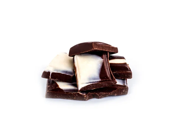 Chocolate em um fundo branco. — Fotografia de Stock