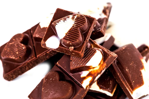 Chocolate sobre fondo blanco. — Foto de Stock