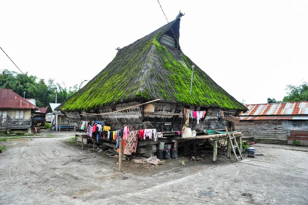 수마트라, 인도네시아-23 5 월 2015: 북부 수마트라에서 민족 바 타 크 마을 집 — 스톡 사진