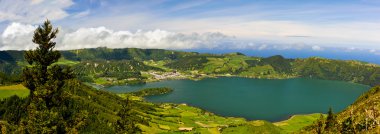 Sao Miguel Island Azores yeşil Villa Franca meadows