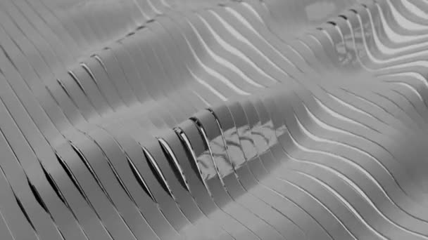 White Waves From Stripes VJ Loop — Stock Video