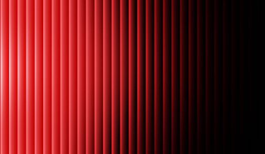 Dikey çizgileri olan kırmızı-siyah gradyan. Tasarımlar, sunumlar veya pazarlama materyalleri için zemin olarak kullanın. Modern ve enerjik bir soyut..