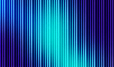 Görsel olarak çarpıcı bir arka plan. Mavi ve mavi tonlarda dikey çizgiler var. Karanlıktan aydınlığa geçiş yapıyorlar. Çizgiler yoğun bir şekilde toplanmış, derinlik ve doku hissi yaratıyor..