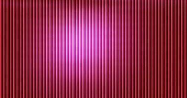 Büyüleyici soyut bir arka plan. Canlı kırmızı dikey çizgilerden oluşan bir koridor. Pembe bir merkeze kayıyor, derinlik ve görsel entrika hissi uyandırıyor..