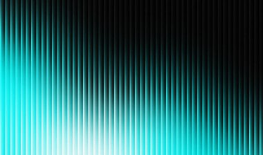 Parlak deniz mavisi ve beyazdan tepeye doğru koyu renge geçerek modern ve parlak bir tasarım unsuru oluşturan dikey çizgilere sahip bir gradyan arkaplan..