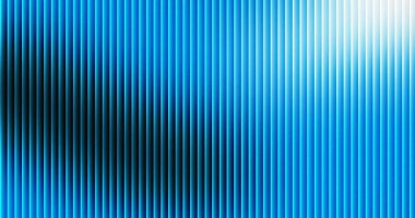 Karanlıktan ışığa geçiş yapan dikey çizgilerin yer aldığı canlı bir mavi eğimli arkaplan dinamik bir doku ve görsel efekt yaratır..