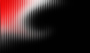 Kırmızıdan beyaza ve sonra koyu tonlara dikey bir geçiş içeren bir gradyan arkaplan, derinlik ve dokuya sahip soyut bir tasarım unsuru yaratır..