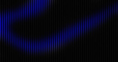 Kıvrımlı mavi neon ışık deseni koyu dikey bir arka planda parlar ve parlak, sofistike bir tasarımla gelecekçi bir ortam yaratır..