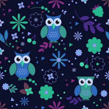 Baykuş sorunsuz vektör desen