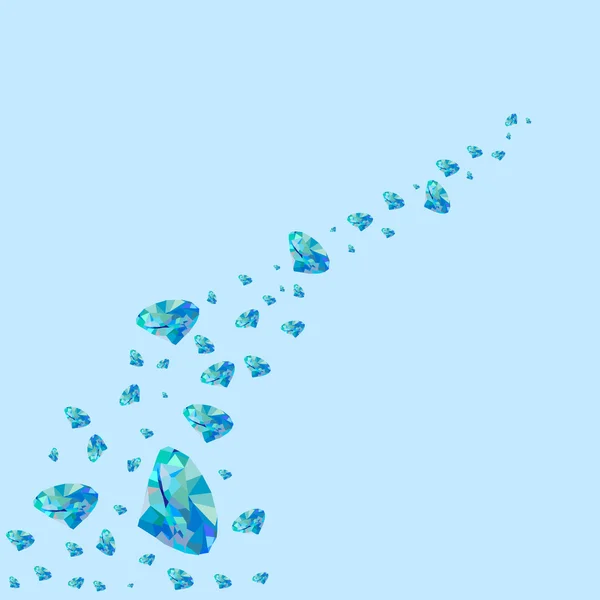 Elmas, mavi arka plan, poligonal stil üzerinde taşıyan görüntü halat