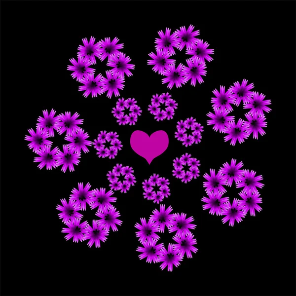 Fraktal resim, illüstrasyon pembe soyut spiraller, vektör resim ile