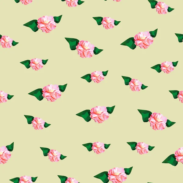 Kamelya ile soyut çiçek seamless modeli. Arka plan ile Şakayık. Vektör çizim