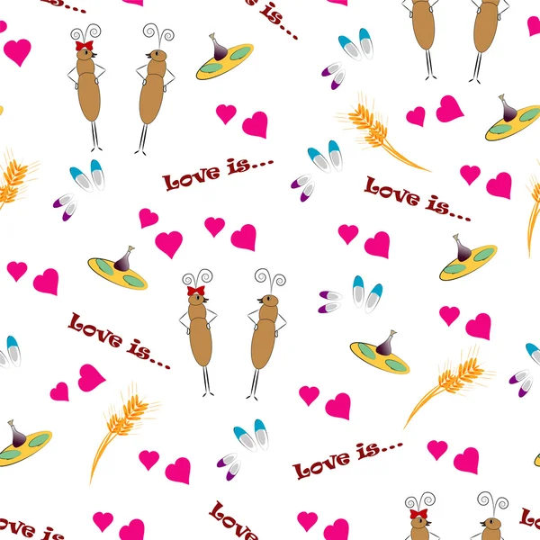 Şirin seamless modeli çift karınca. Aşk ve aile kavramı.