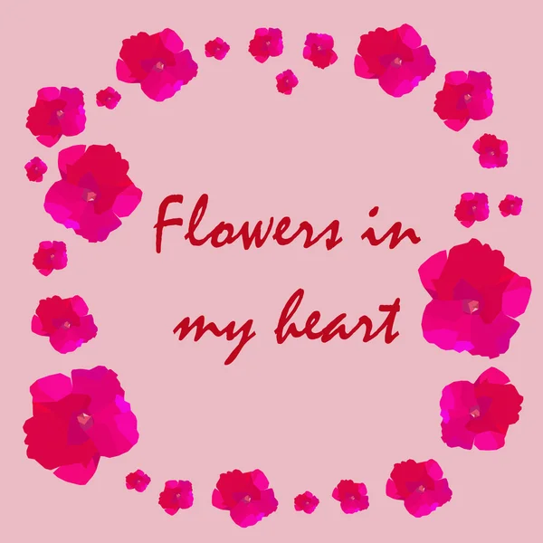 Çiçekli pembe artalanları arvensis ile. Hisse senedi vektör çizim.