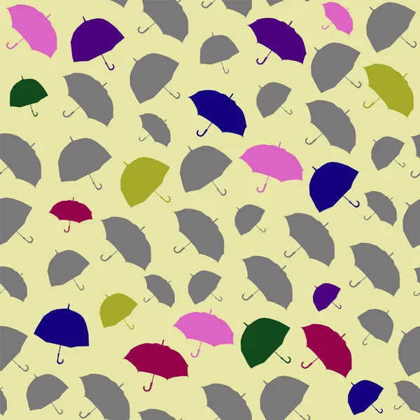 Beyaz arka planda gri şemsiye ile Seamless Modeli.